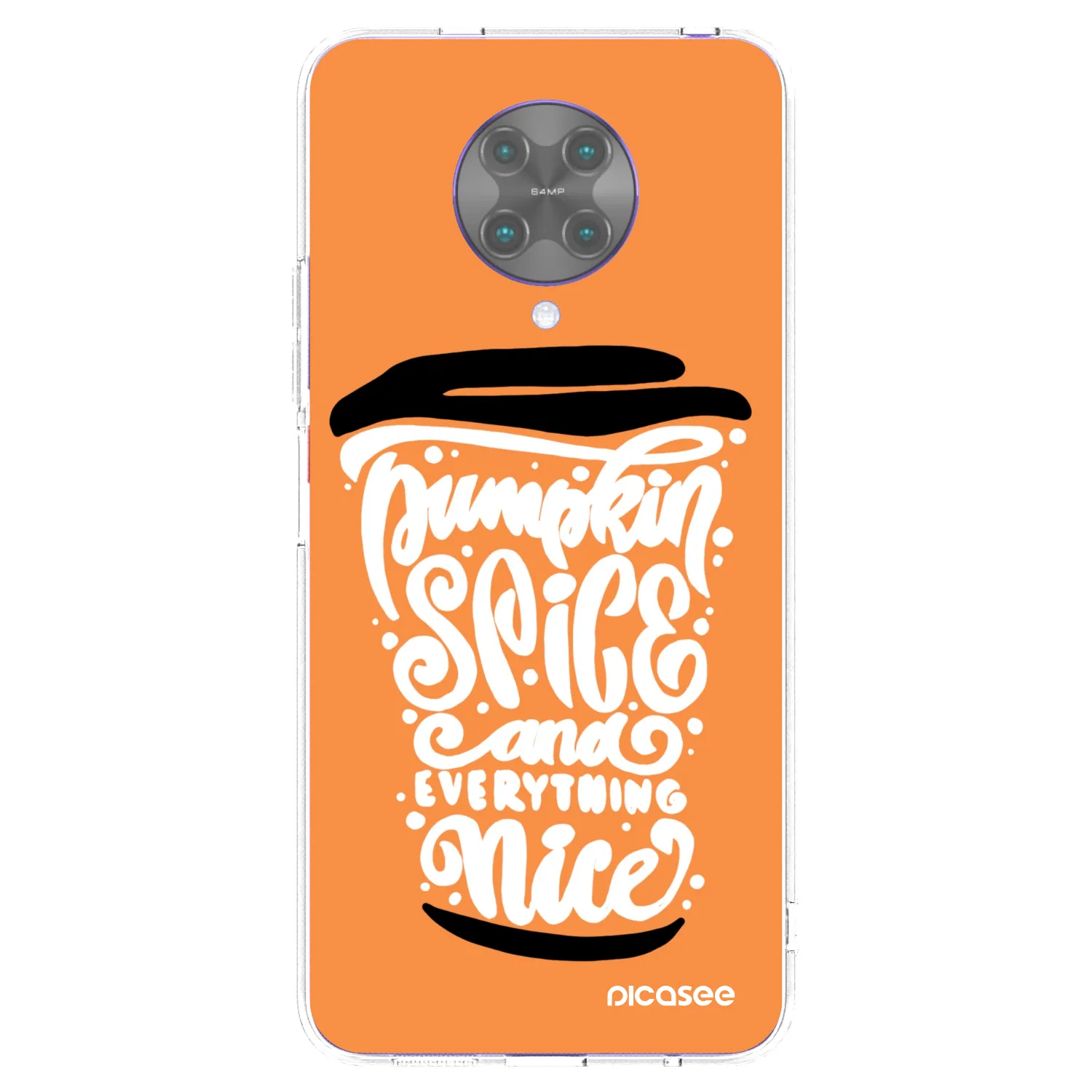 Picasee husă transparentă din silicon pentru Xiaomi Poco F2 Pro - Pumpkin coffee