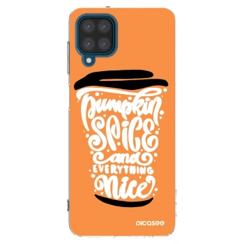 Picasee husă transparentă din silicon pentru Samsung Galaxy A12 A125F - Pumpkin coffee