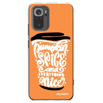 Picasee husă transparentă din silicon pentru Xiaomi Redmi Note 10 - Pumpkin coffee