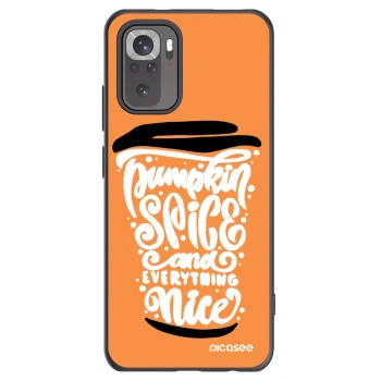 Picasee husă neagră din silicon pentru Xiaomi Redmi Note 10 - Pumpkin coffee