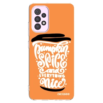 Picasee husă transparentă din silicon pentru Samsung Galaxy A32 5G A326B - Pumpkin coffee