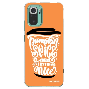 Picasee husă transparentă din silicon pentru Xiaomi Redmi Note 10 Pro - Pumpkin coffee
