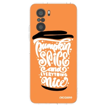 Picasee husă transparentă din silicon pentru Xiaomi Poco F3 - Pumpkin coffee