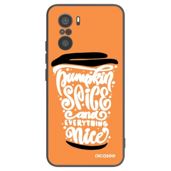 Picasee husă neagră din silicon pentru Xiaomi Poco F3 - Pumpkin coffee