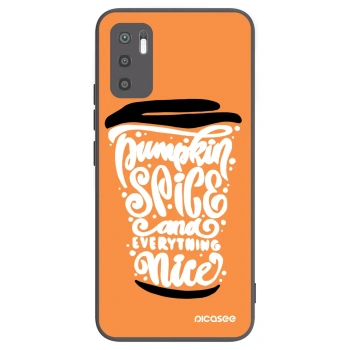 Picasee husă neagră din silicon pentru Xiaomi Redmi Note 10 5G - Pumpkin coffee