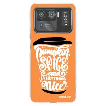 Picasee husă transparentă din silicon pentru Xiaomi Mi 11 Ultra - Pumpkin coffee