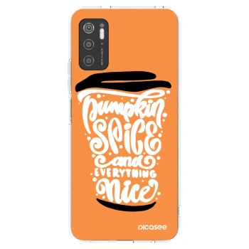 Picasee husă transparentă din silicon pentru Xiaomi Poco M3 Pro 5G - Pumpkin coffee