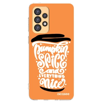 Picasee husă transparentă din silicon pentru Samsung Galaxy A33 5G A336 - Pumpkin coffee