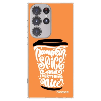 Picasee husă transparentă din silicon pentru Samsung Galaxy S23 Ultra 5G - Pumpkin coffee