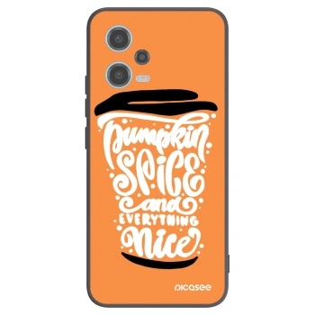 Picasee husă neagră din silicon pentru Xiaomi Redmi Note 12 5G - Pumpkin coffee