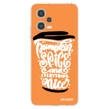 Picasee husă transparentă din silicon pentru Xiaomi Redmi Note 12 5G - Pumpkin coffee