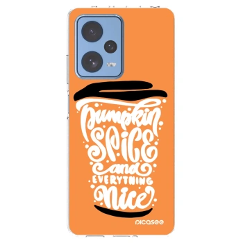 Picasee husă transparentă din silicon pentru Xiaomi Redmi Note 12 Pro 5G - Pumpkin coffee