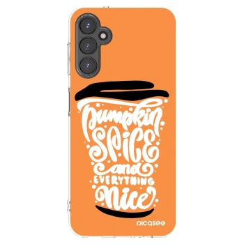 Picasee husă transparentă din silicon pentru Samsung Galaxy A14 4G A145R - Pumpkin coffee