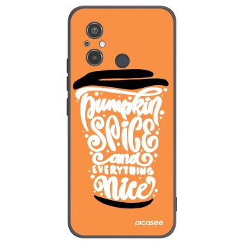 Picasee husă neagră din silicon pentru Xiaomi Redmi 12C - Pumpkin coffee