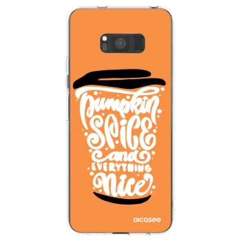 Picasee husă transparentă din silicon pentru Samsung Galaxy S8 G950F - Pumpkin coffee