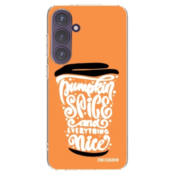 Picasee husă transparentă din silicon pentru Samsung Galaxy S24+ S926B 5G - Pumpkin coffee