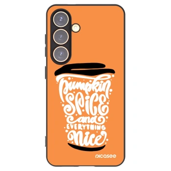 Picasee husă neagră din silicon pentru Samsung Galaxy S24 S921B 5G - Pumpkin coffee