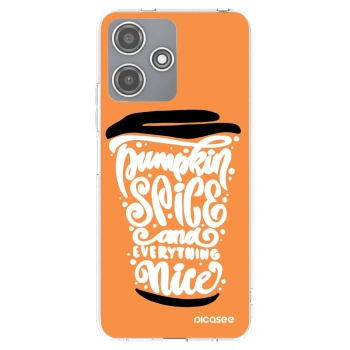 Picasee husă transparentă din silicon pentru Xiaomi Redmi 12 5G - Pumpkin coffee