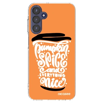 Picasee husă transparentă din silicon pentru Samsung Galaxy A15 A155F 4G - Pumpkin coffee