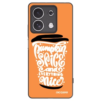 Picasee husă neagră din silicon pentru Xiaomi Redmi Note 13 4G - Pumpkin coffee