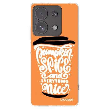 Picasee husă transparentă din silicon pentru Xiaomi Redmi Note 13 Pro 4G - Pumpkin coffee