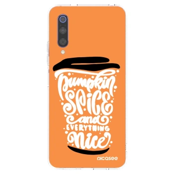 Picasee husă transparentă din silicon pentru Xiaomi Mi 9 - Pumpkin coffee