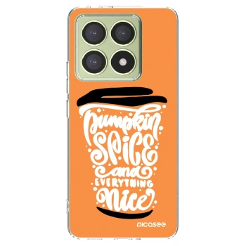 Picasee husă transparentă din silicon pentru Xiaomi 14T - Pumpkin coffee