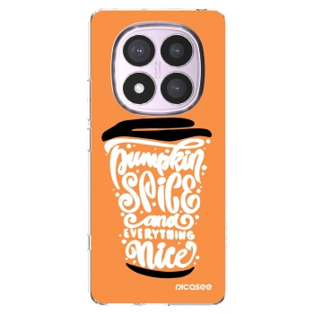 Picasee husă transparentă din silicon pentru Xiaomi Redmi Note 14 Pro 5G - Pumpkin coffee