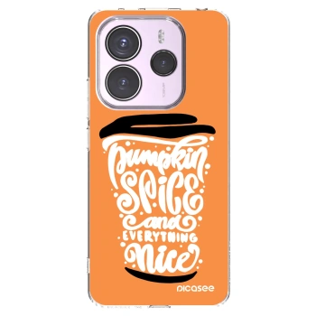 Picasee husă transparentă din silicon pentru Xiaomi Redmi Note 14 5G - Pumpkin coffee