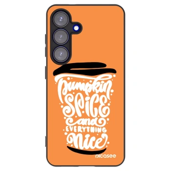 Picasee husă neagră din silicon pentru Samsung Galaxy S25 5G - Pumpkin coffee