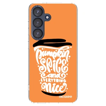 Picasee husă transparentă din silicon pentru Samsung Galaxy S25 5G - Pumpkin coffee