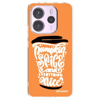 Picasee husă transparentă din silicon pentru Xiaomi Redmi Note 14 4G - Pumpkin coffee
