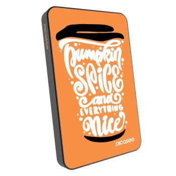 Powerbank cu MagSafe 5 000 mAh cu design propriu Gri - Pumpkin coffee