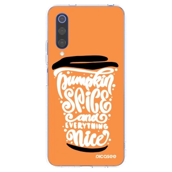 Picasee husă transparentă din silicon pentru Xiaomi Mi 9 SE - Pumpkin coffee