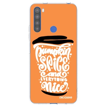 Picasee husă transparentă din silicon pentru Xiaomi Redmi Note 8T - Pumpkin coffee