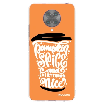Picasee husă transparentă din silicon pentru Xiaomi Poco F2 Pro - Pumpkin coffee