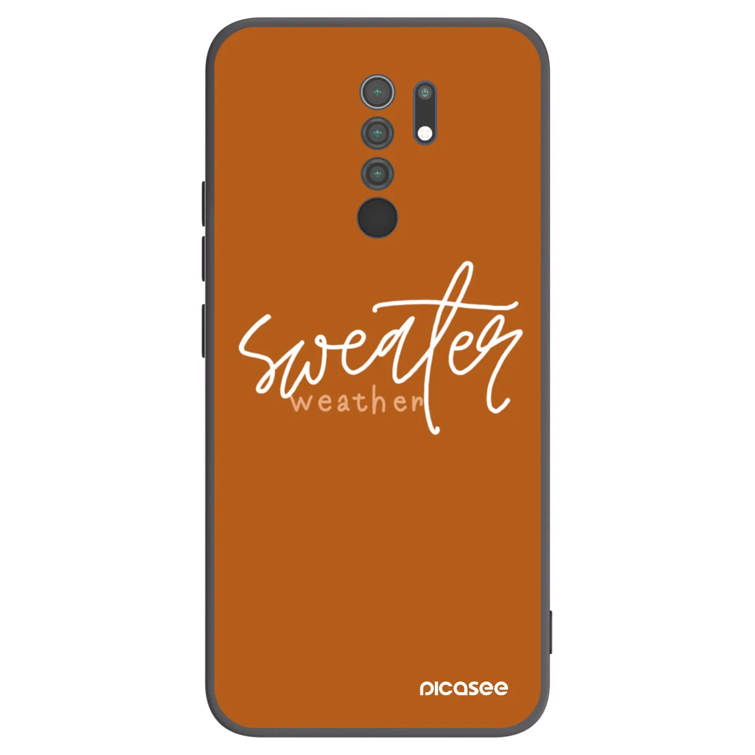 Picasee husă neagră din silicon pentru Xiaomi Redmi 9 - Sweater weather