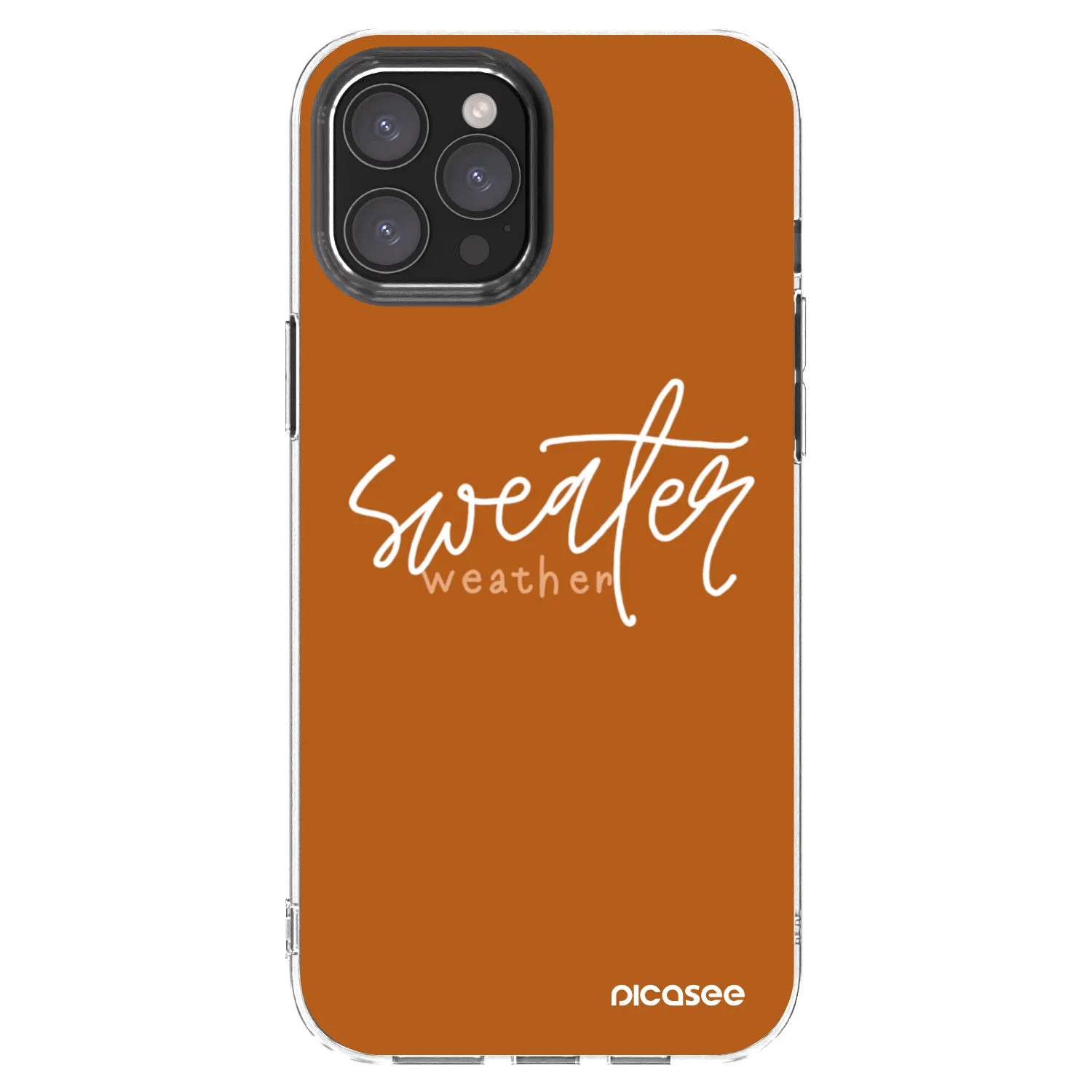Picasee husă transparentă din silicon pentru Apple iPhone 12 Pro Max - Sweater weather