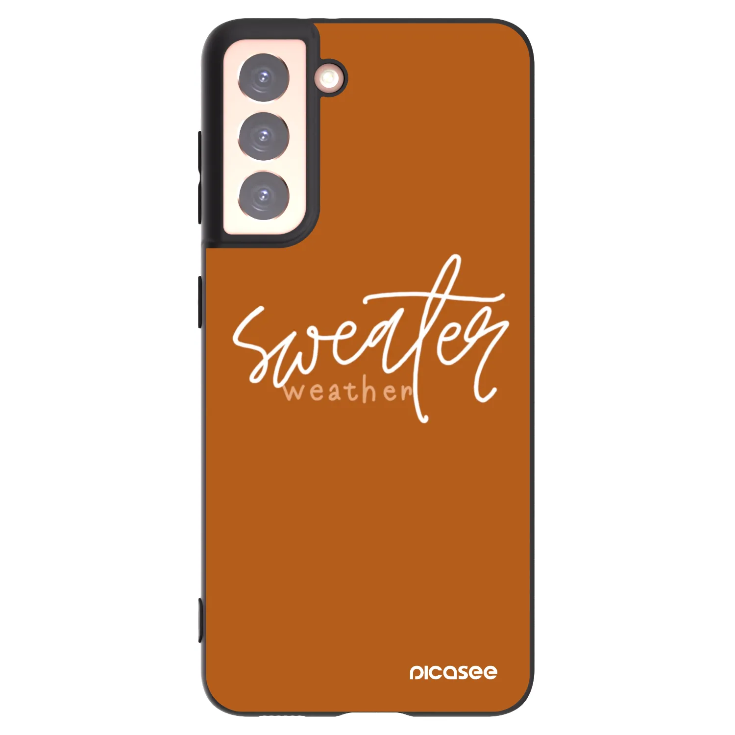 Picasee husă neagră din silicon pentru Samsung Galaxy S21 5G G991B - Sweater weather