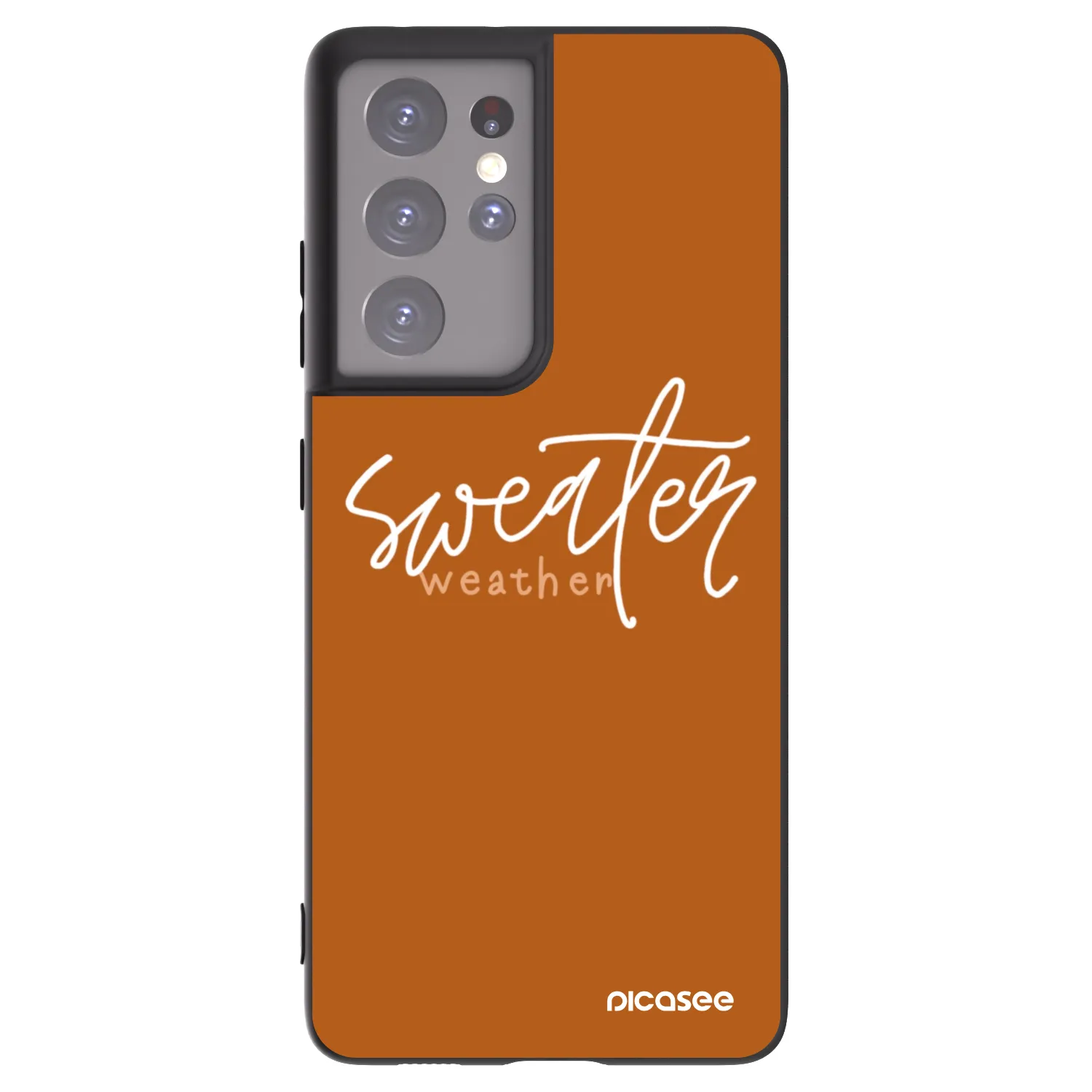 Picasee husă neagră din silicon pentru Samsung Galaxy S21 Ultra 5G G998B - Sweater weather