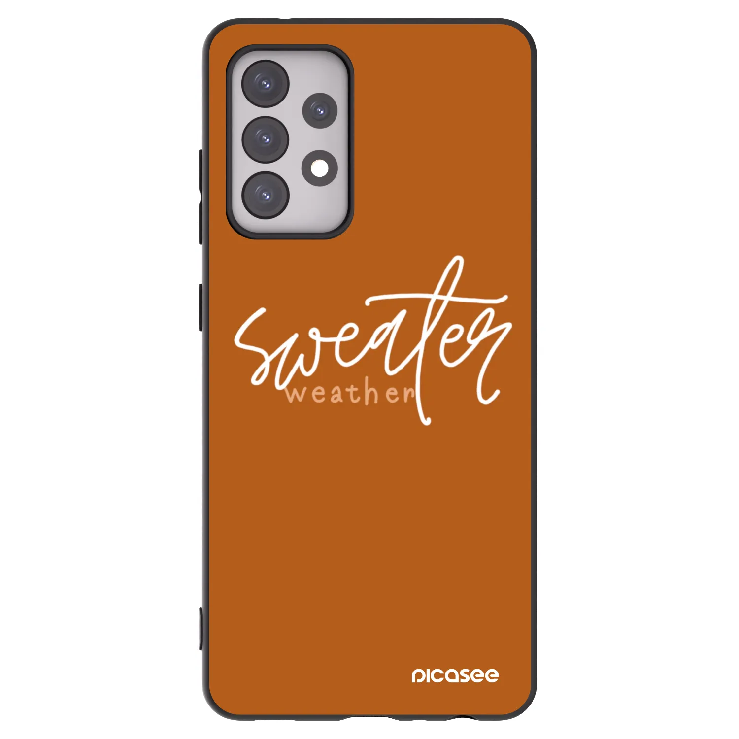 Picasee husă neagră din silicon pentru Samsung Galaxy A52 5G A525F - Sweater weather