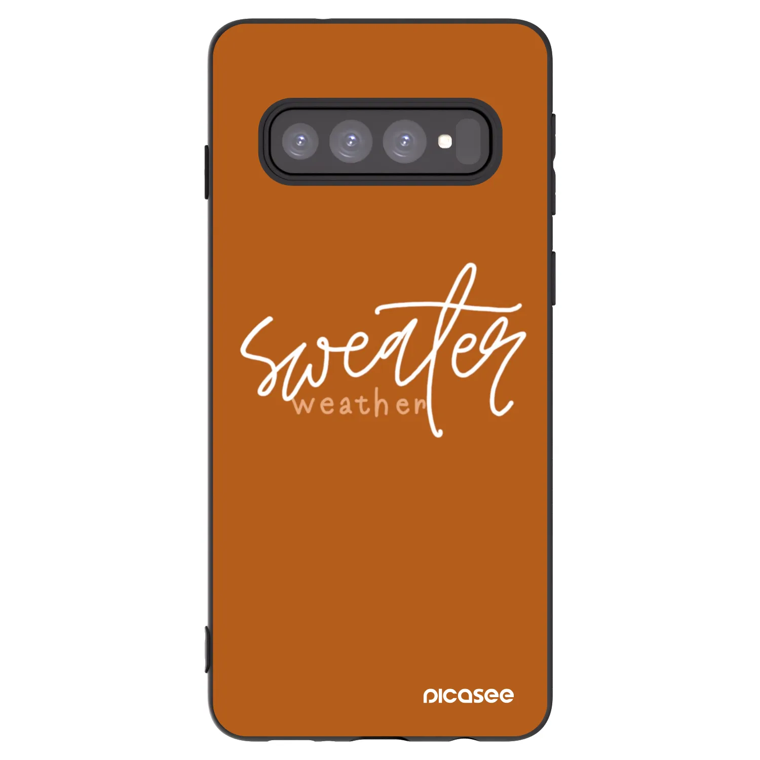 Picasee husă neagră din silicon pentru Samsung Galaxy S10 G973 - Sweater weather