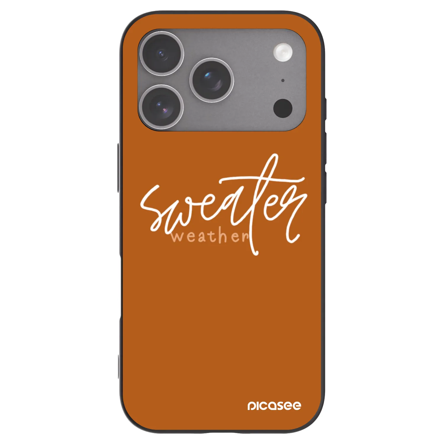 Picasee husă neagră din silicon pentru Apple iPhone 18 Pro - Sweater weather
