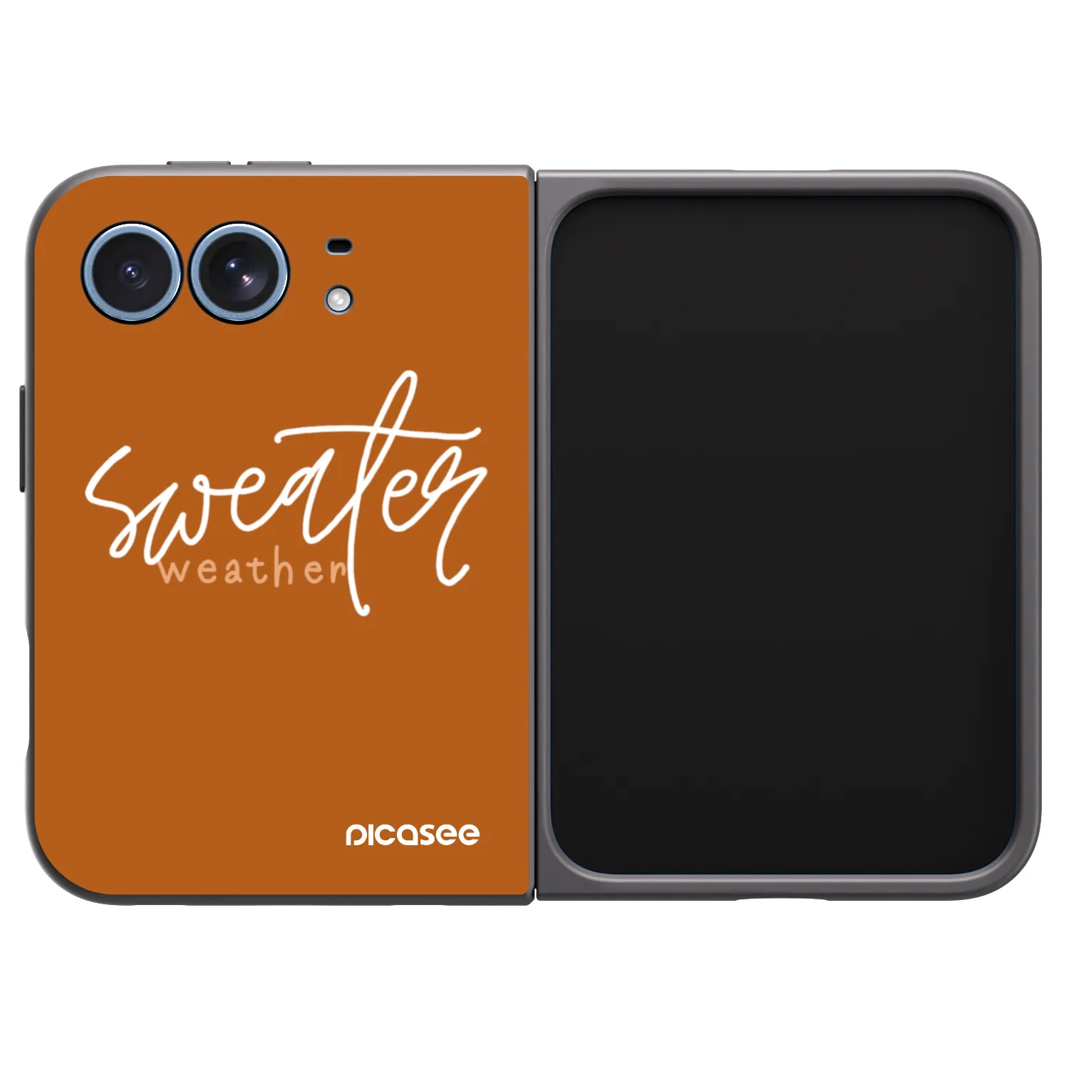 Picasee husă neagră din silicon pentru Apple iPhone Duo - Sweater weather