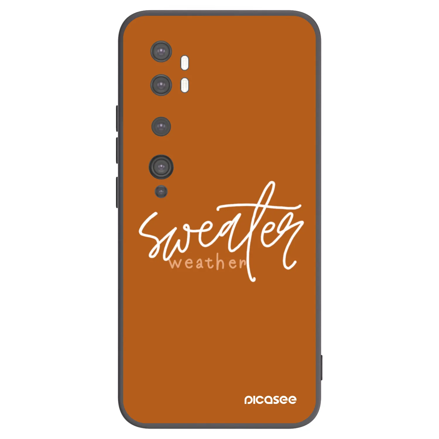 Picasee husă neagră din silicon pentru Xiaomi Mi Note 10 (Pro) - Sweater weather