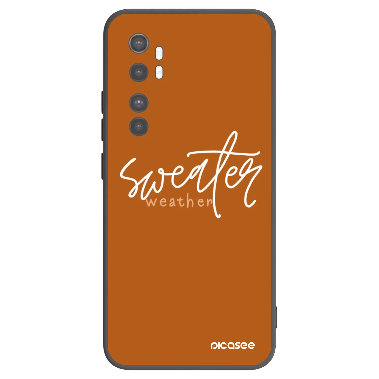 Picasee husă neagră din silicon pentru Xiaomi Mi Note 10 Lite - Sweater weather