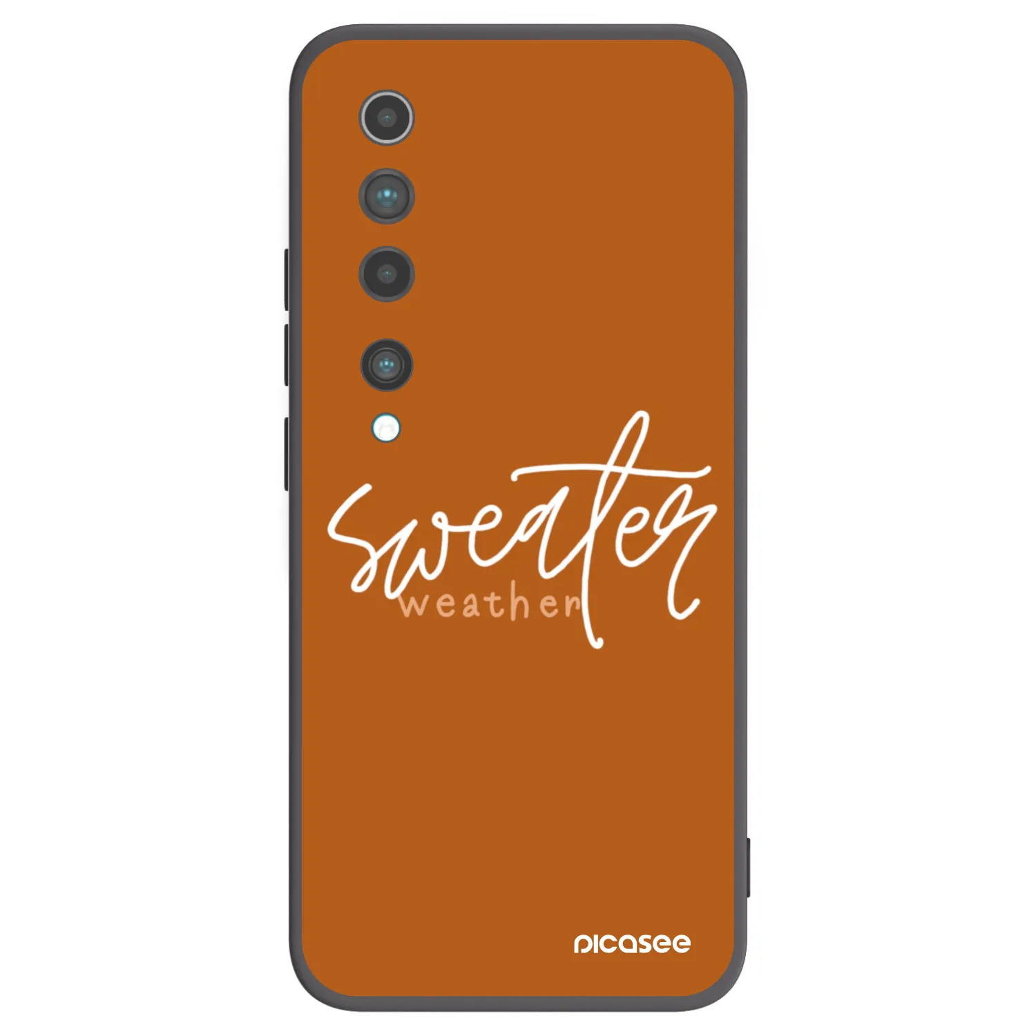 Picasee husă neagră din silicon pentru Xiaomi Mi 10 - Sweater weather