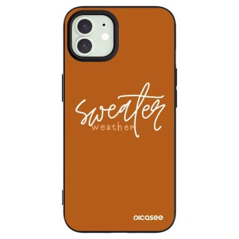 Picasee husă neagră din silicon pentru Apple iPhone 12 - Sweater weather