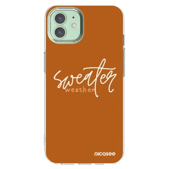 Picasee husă transparentă din silicon pentru Apple iPhone 12 - Sweater weather