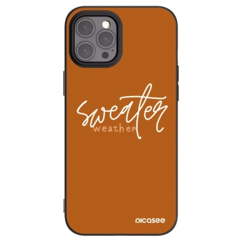 Picasee husă neagră din silicon pentru Apple iPhone 12 Pro Max - Sweater weather